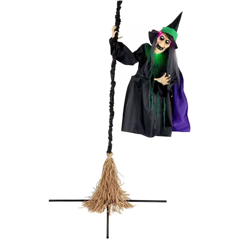 Life-Size 5.9 Ft. Touch-Activated Animatronic Animated Standing Masquerade Lady Halloween Prop