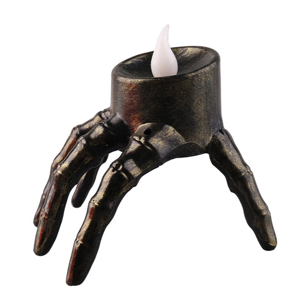 Halloween Skeleton Lights Decorations, Halloween Candles Lamp Decoration Ornament Indoor Outdoor, LED Spooky Skeleton Hand Candle, Flameless Candle for Home outside Yard Lawn Garden Party