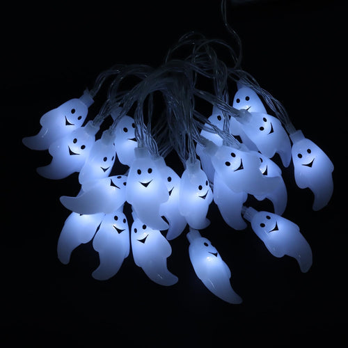Halloween String Lights 10Ft 20 Leds Battery Operated Outdoor Decorations Ghost Lights for Halloween Party Decor