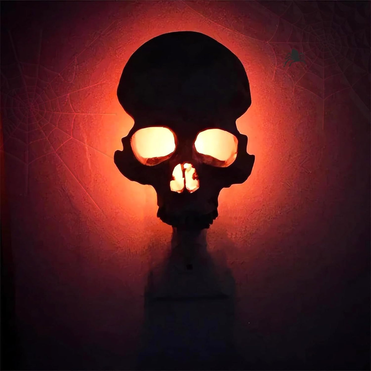 Skull Night Light, 2026 New Skeleton Night Light, Halloween Horrible Light Decoration for Halloween Party and Home Decor (Grey)