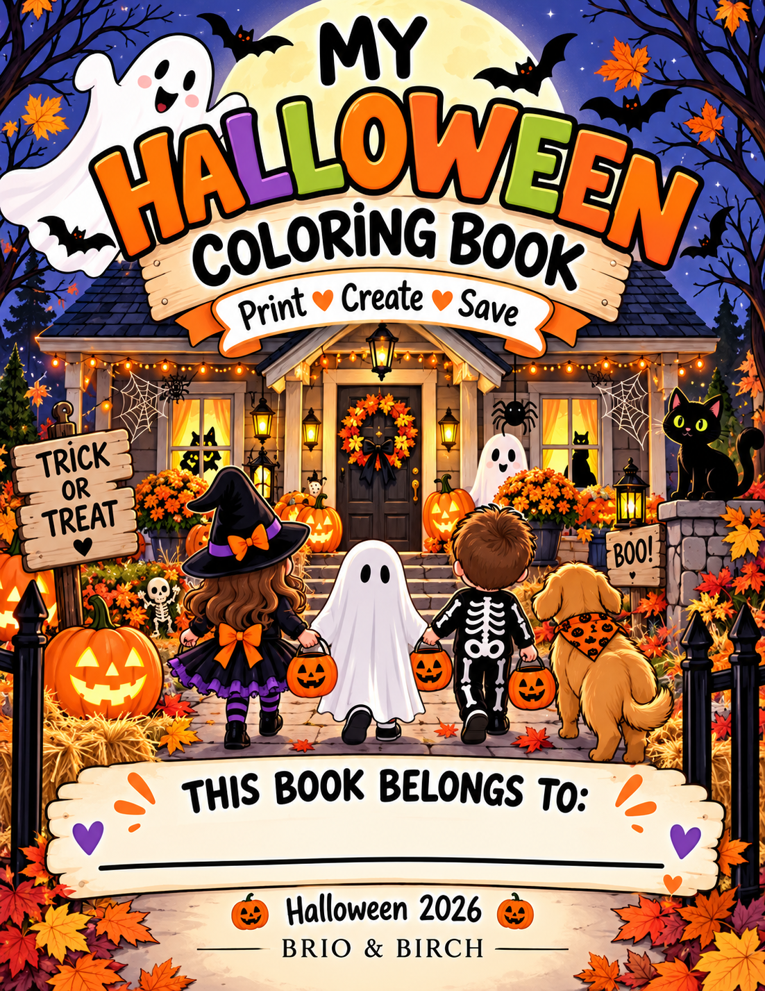 My Halloween Coloring Book - 25 Printable Coloring Pages