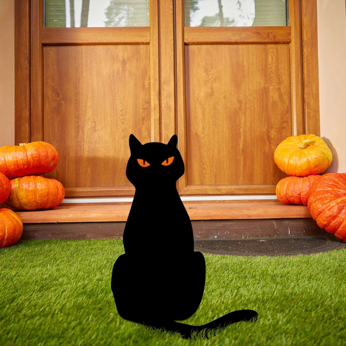 Halloween Black Cat Yard Signs with Stake Cute Cat Halloween Decor Yard Stake Metal Halloween Outdoor Decorations Clearance