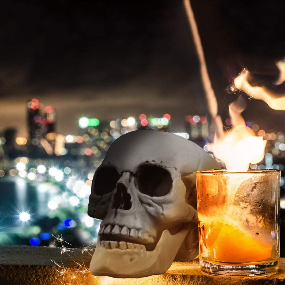 Life Size Skeleton Skull | Halloween Decor Graveyard Outdoor