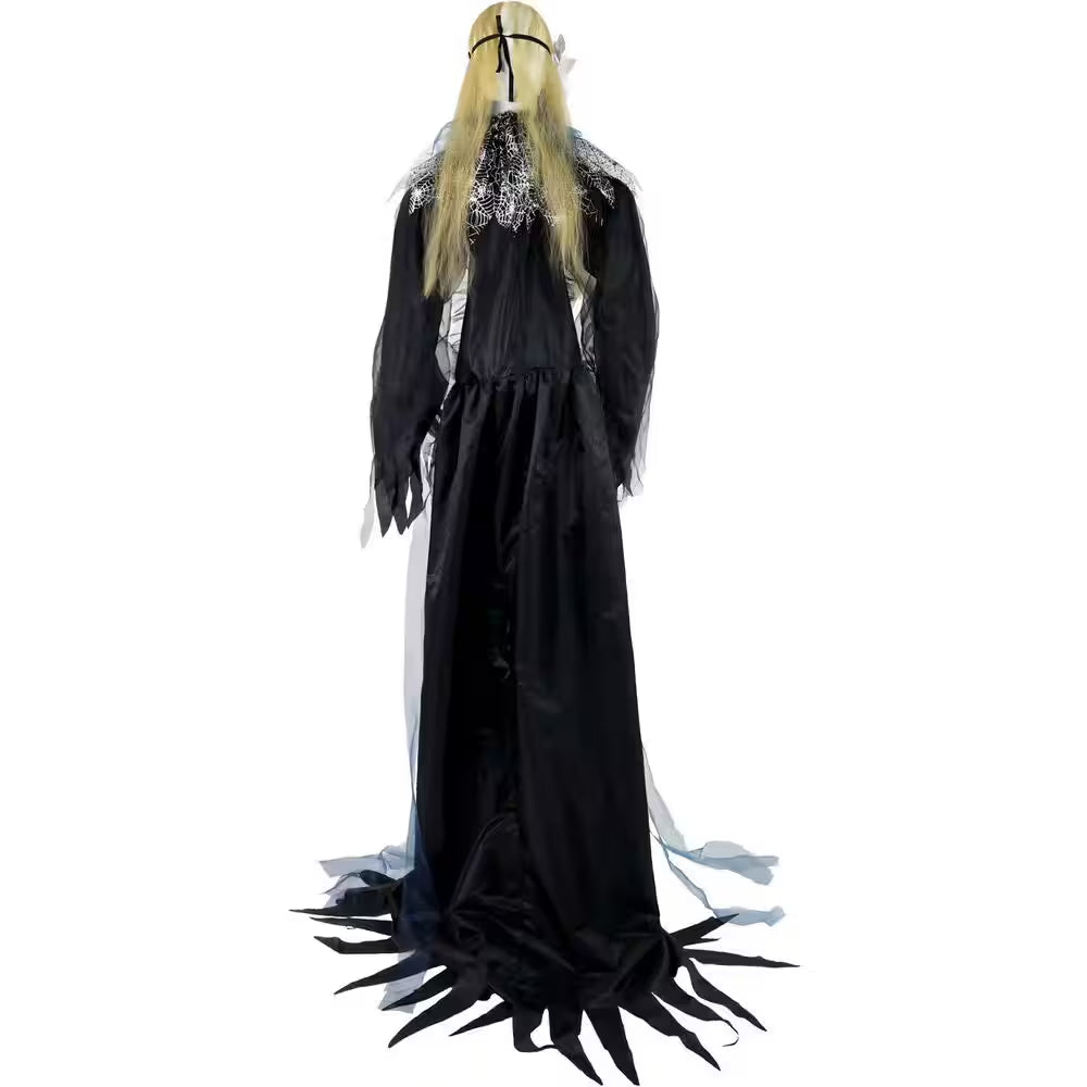 Life-Size 5.9 Ft. Touch-Activated Animatronic Animated Standing Masquerade Lady Halloween Prop