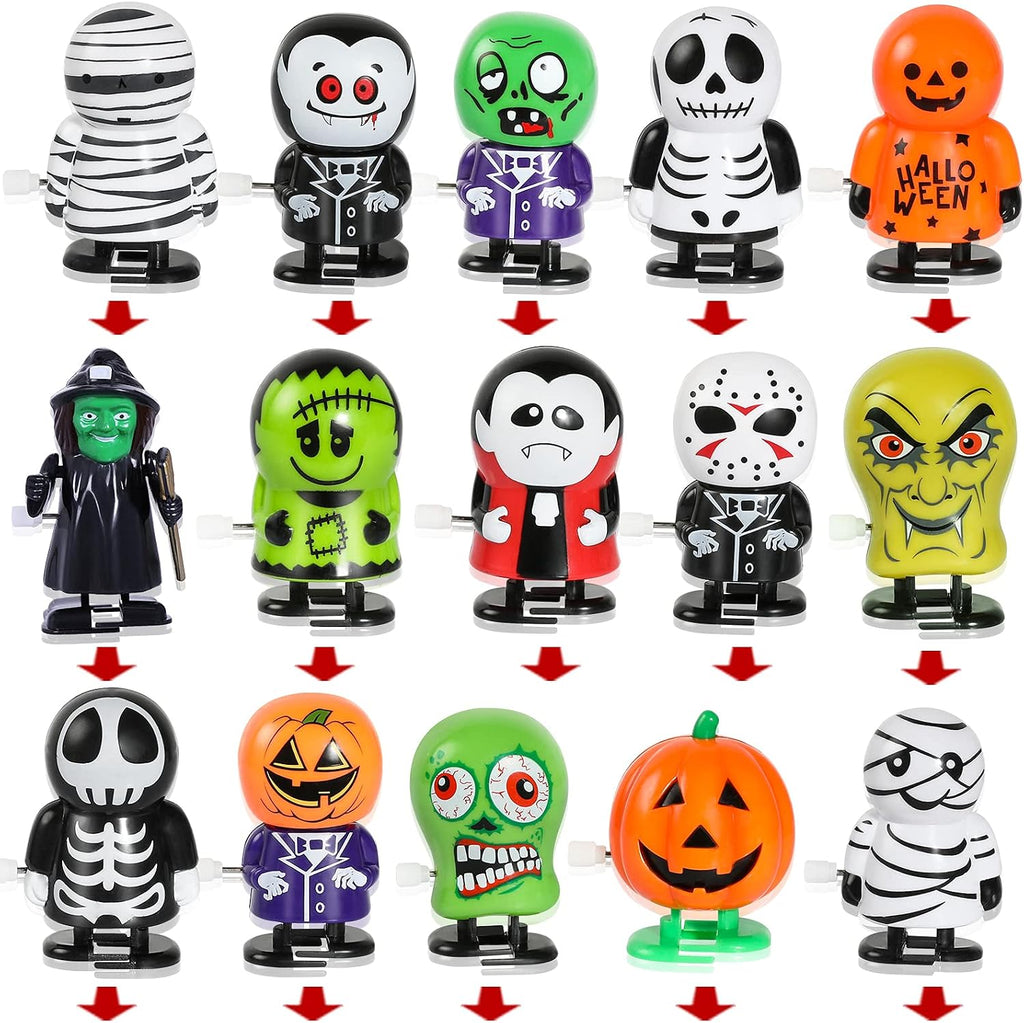 24Pcs Halloween Wind up Toys Assortment for Halloween Party Favors Treat Bag Stuffers Goody Bag Filler Halloween Treats Prizes (Halloween)