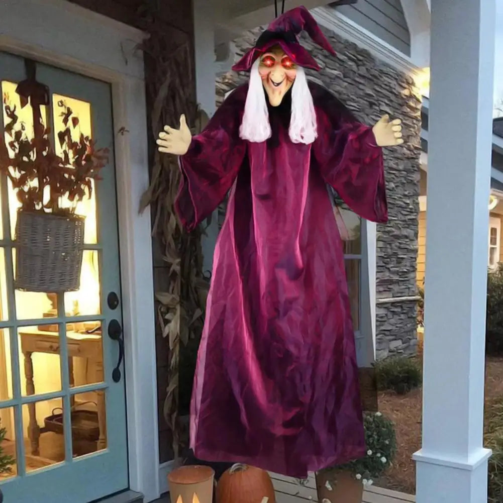 Halloween Life Size Talking Witch | Animatronic Decor, Prop Halloween Decoration 