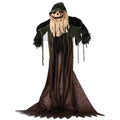68 In. Outdoor Life Size Animatronics Wizard with Pumpkin Face Halloween Animatronic