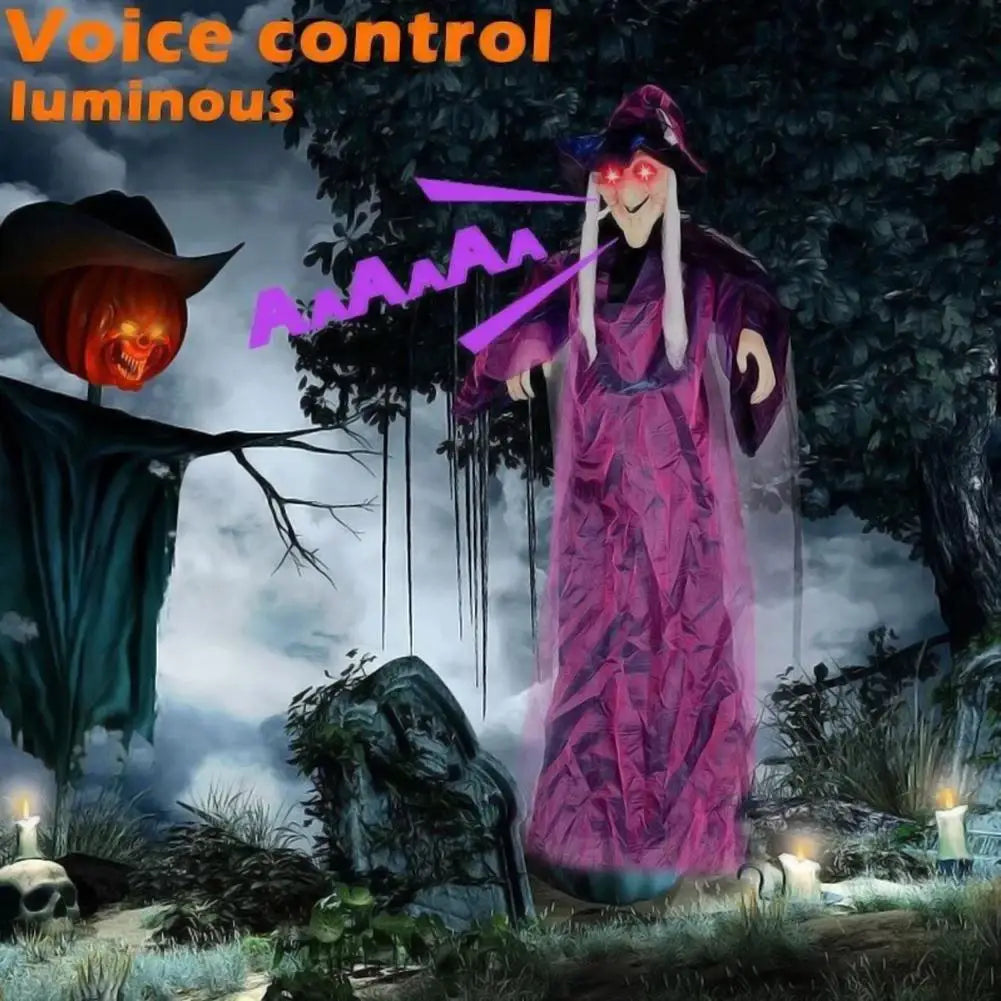 Halloween Life Size Talking Witch | Animatronic Decor, Prop Halloween Decoration 