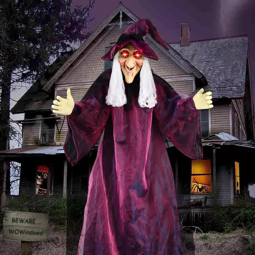 Halloween Life Size Talking Witch | Animatronic Decor, Prop Halloween Decoration 