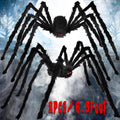 Outdoor Halloween Decorations Scary Giant Spider Fake Large Spider Hairy Spider Props for Halloween Yard Decorations Party Decor, Black (2 PCS)