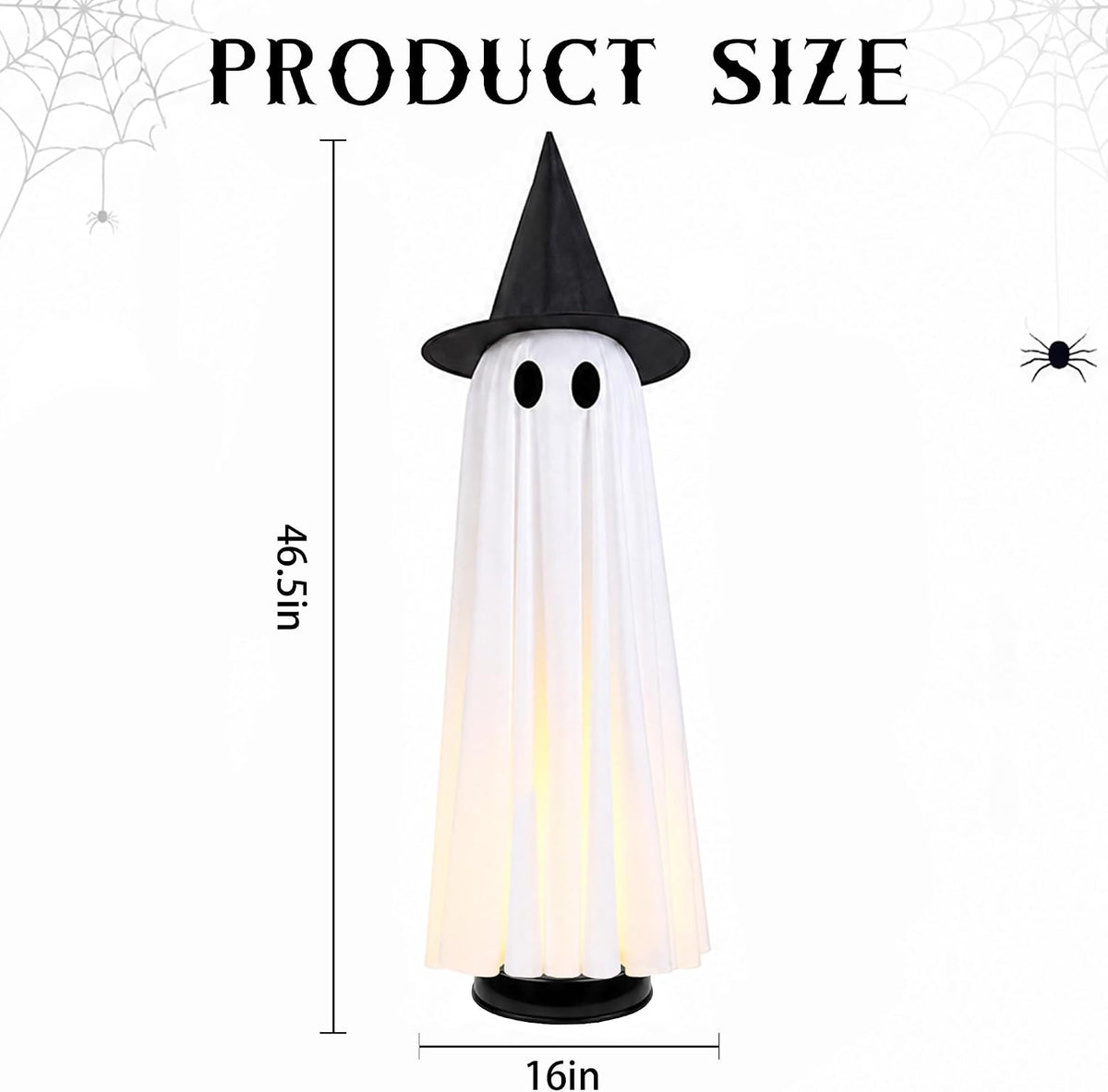 Halloween Decor Indoor 46.5" Lighted Animated Floating Ghost with Spooky Sound & Touch Activated Sensor Spooky Ghosts Halloween Decor for Party Home Haunted House