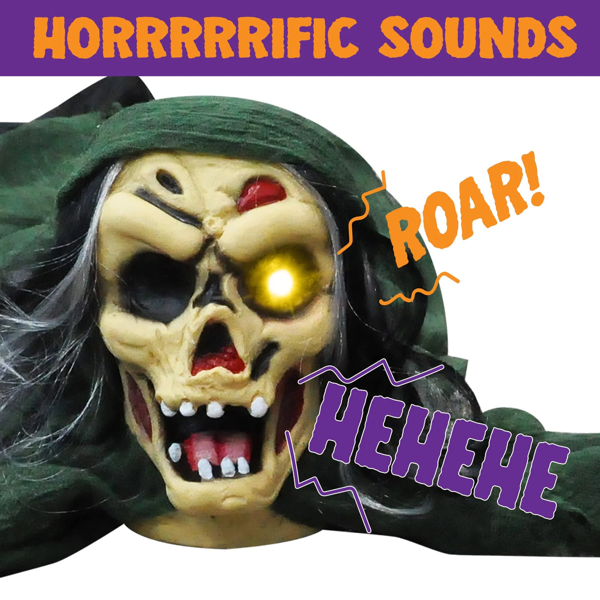 Halloween Decorations Outdoor Groundbreaker Creepy Life Size Light up Climbing Zombie Groundbreaker with Sound,Motion Activated Halloween Decorations Haunted House Decorations
