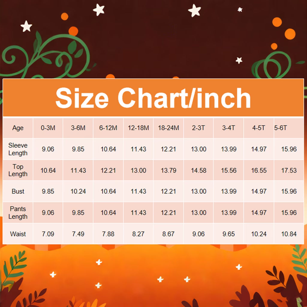 Baby Halloween Pumpkin Clothes Outfits Toddler Boy Girl Long Sleeve Sweatshirt Tops Pants Set for 4-5T