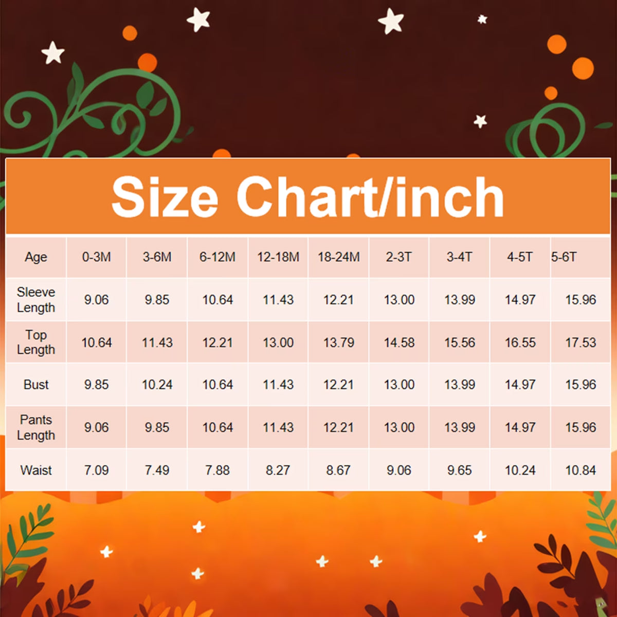 Baby Halloween Pumpkin Clothes Outfits Toddler Boy Girl Long Sleeve Sweatshirt Tops Pants Set for 4-5T