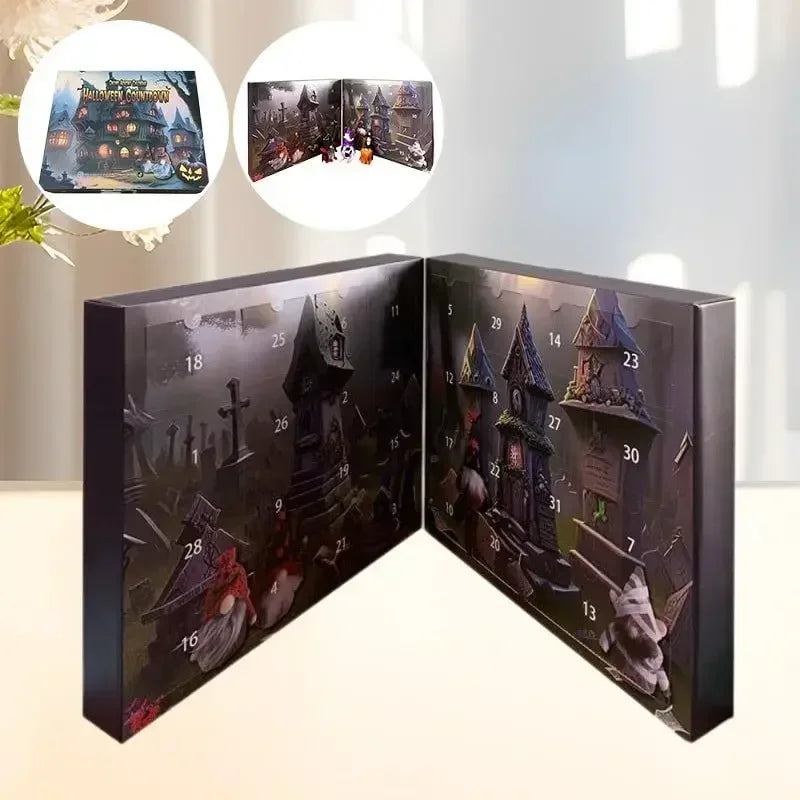 Halloween Advent Calendar Blind Box Mini Cartoon Halloween Countdown Calendar Halloween Gnome Countdown Advent Calendar