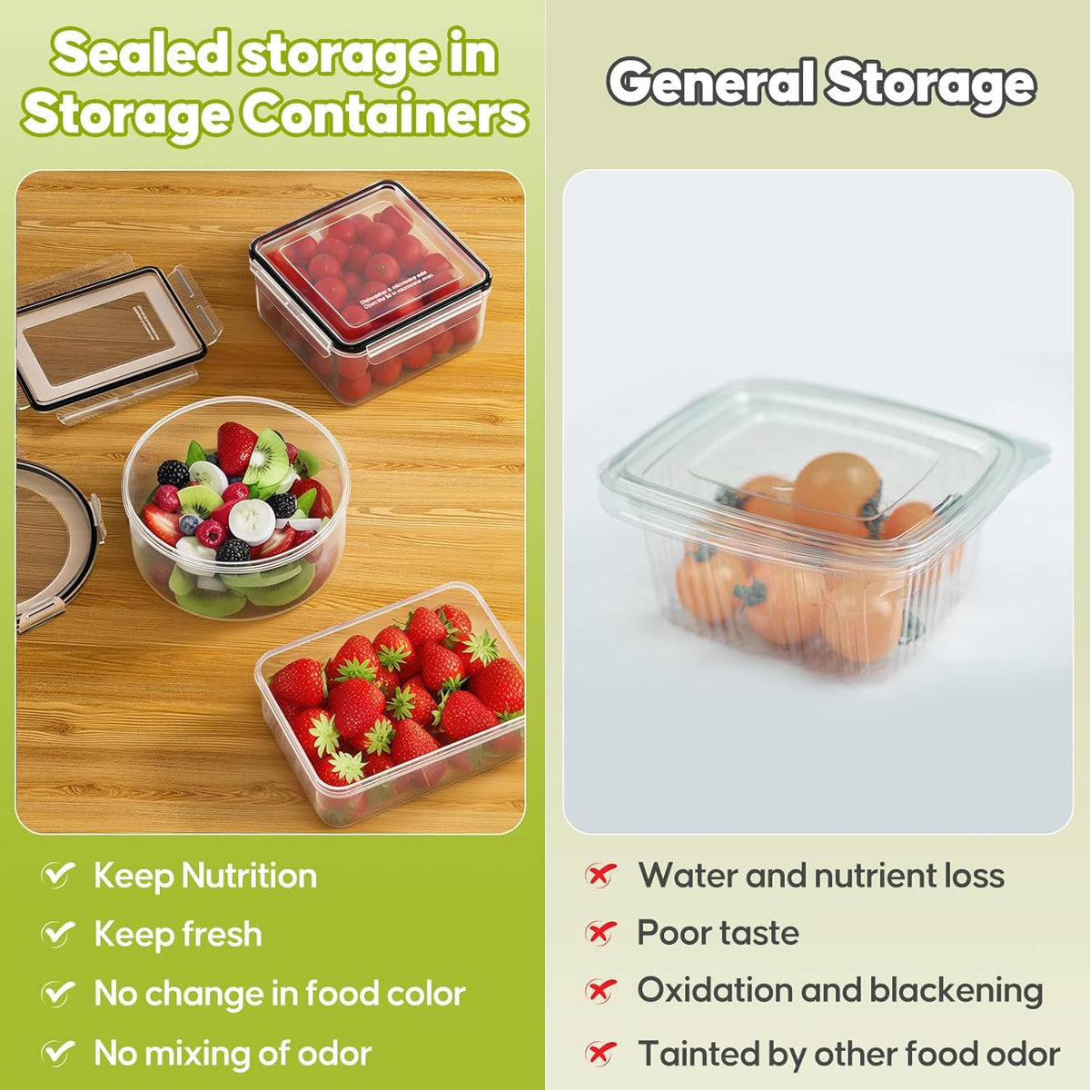 42 PCS Food Storage Containers with Lids (21 Containers & 21 Lids) - Reusable Plastic Food Containers for Kitchen Storage and Organization Bpa-Free Leakproof Meal Prep Container with Labels & Pen