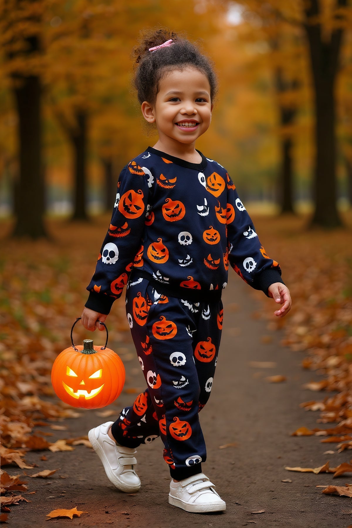 Baby Halloween Pumpkin Clothes Outfits Toddler Boy Girl Long Sleeve Sweatshirt Tops Pants Set for 4-5T