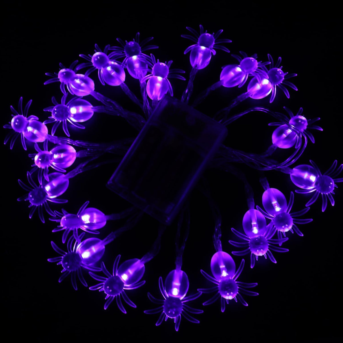 Halloween String Lights 10Ft 20 Leds Battery Operated Outdoor Decorations Lights Spider Lights for Halloween Party Decor