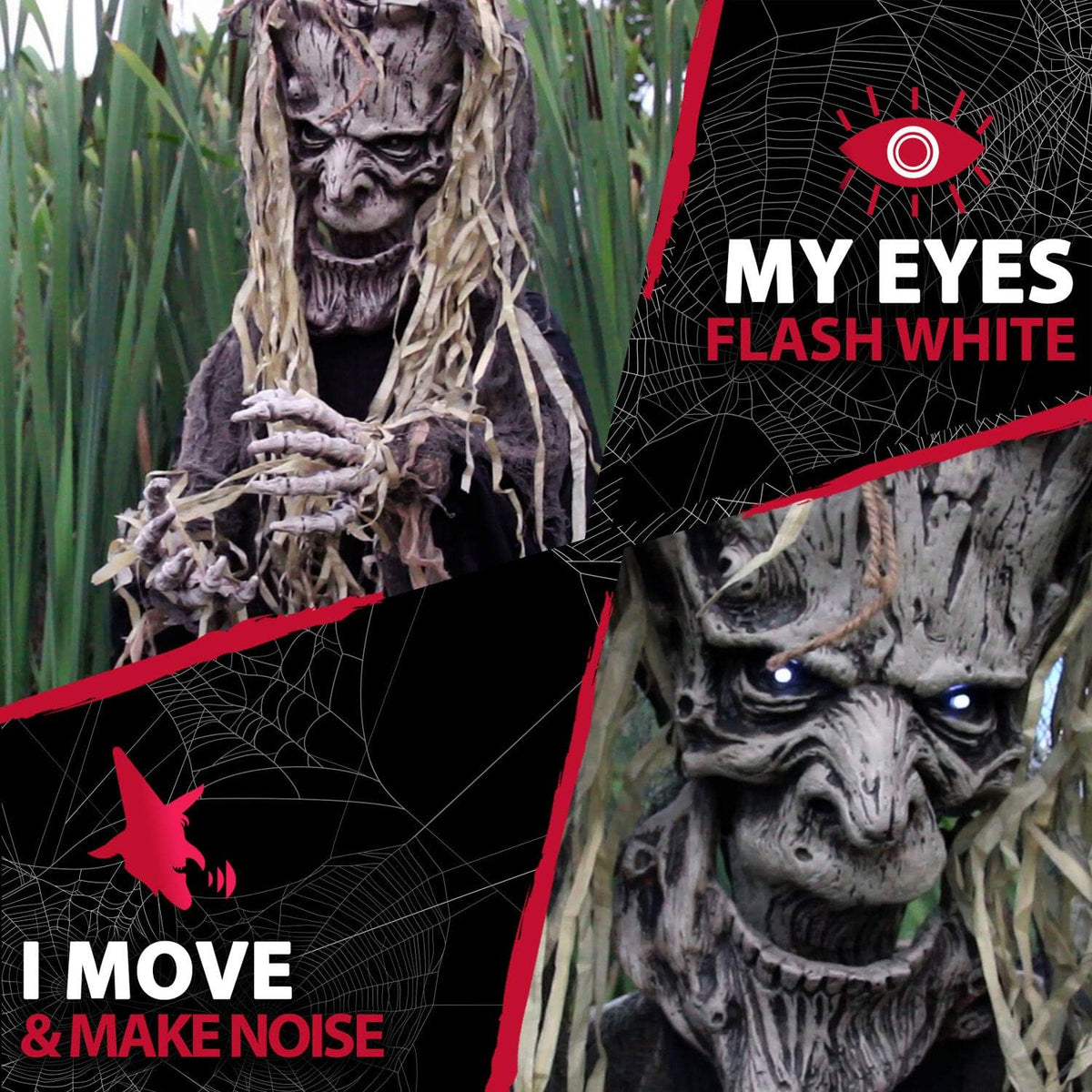 Animated Haunted Tree Creature | Life-Size Halloween Prop With Light & Sound