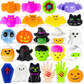 24Pcs Halloween Squishies Toys for Kids Halloween Party Favors Halloween Goodie Bag Fillers Prizes Halloween Decorations Stress Relief Toys for Adults