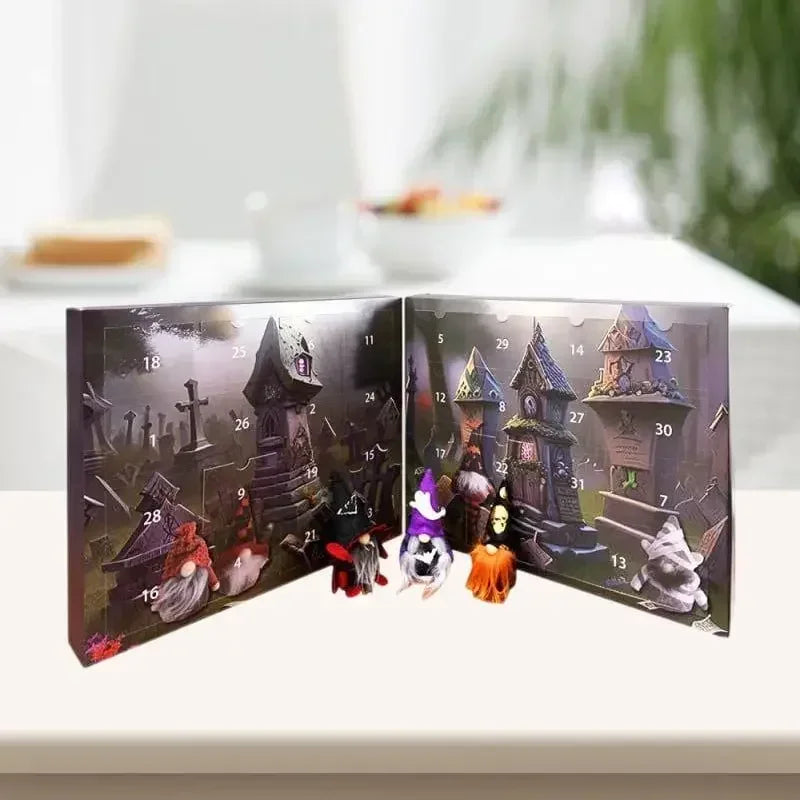 Halloween Advent Calendar Blind Box Mini Cartoon Halloween Countdown Calendar Halloween Gnome Countdown Advent Calendar
