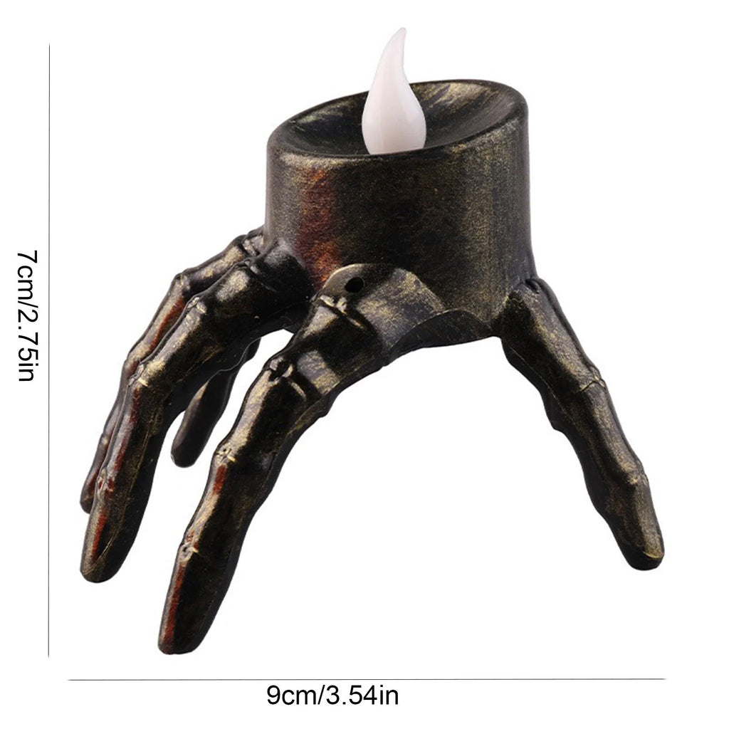 Halloween Skeleton Lights Decorations, Halloween Candles Lamp Decoration Ornament Indoor Outdoor, LED Spooky Skeleton Hand Candle, Flameless Candle for Home outside Yard Lawn Garden Party