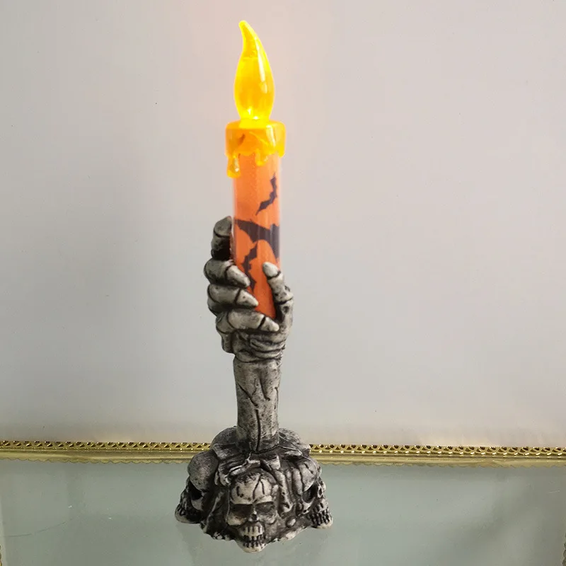 Skeleton Hand LED Halloween Candle | Spooky Tabletop Decor