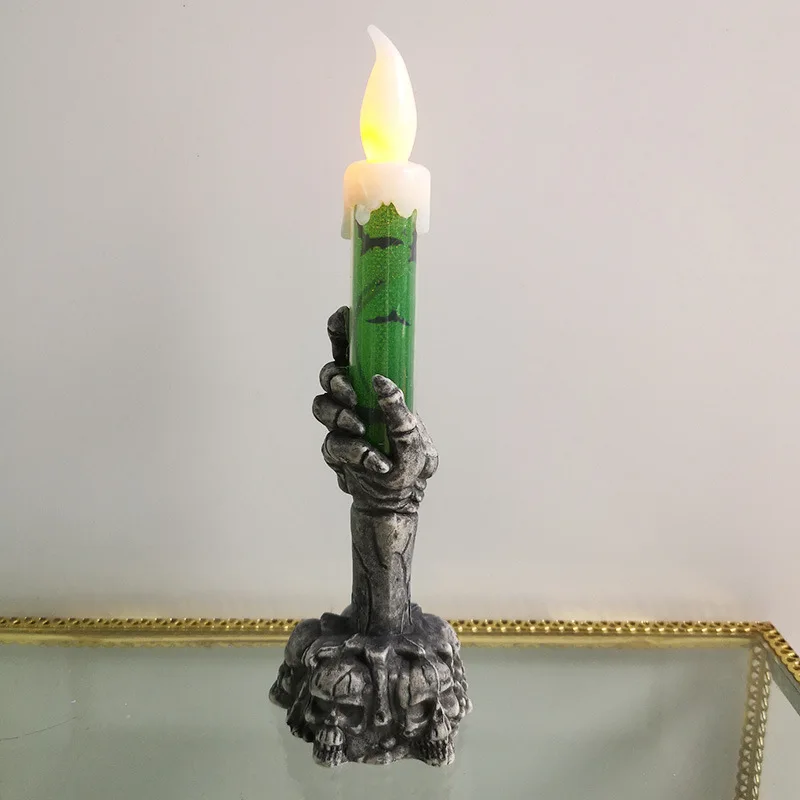 Skeleton Hand LED Halloween Candle | Spooky Tabletop Decor