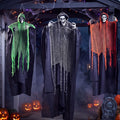 3 Pack Halloween Hanging Ghosts,Scary Skeleton Ghosts Grim Reapers Decorations for Halloween Indoor Outdoor Yard Home Decorations