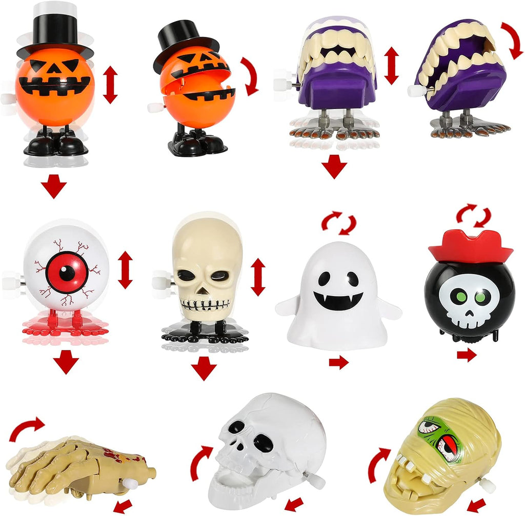 24Pcs Halloween Wind up Toys Assortment for Halloween Party Favors Treat Bag Stuffers Goody Bag Filler Halloween Treats Prizes (Halloween)