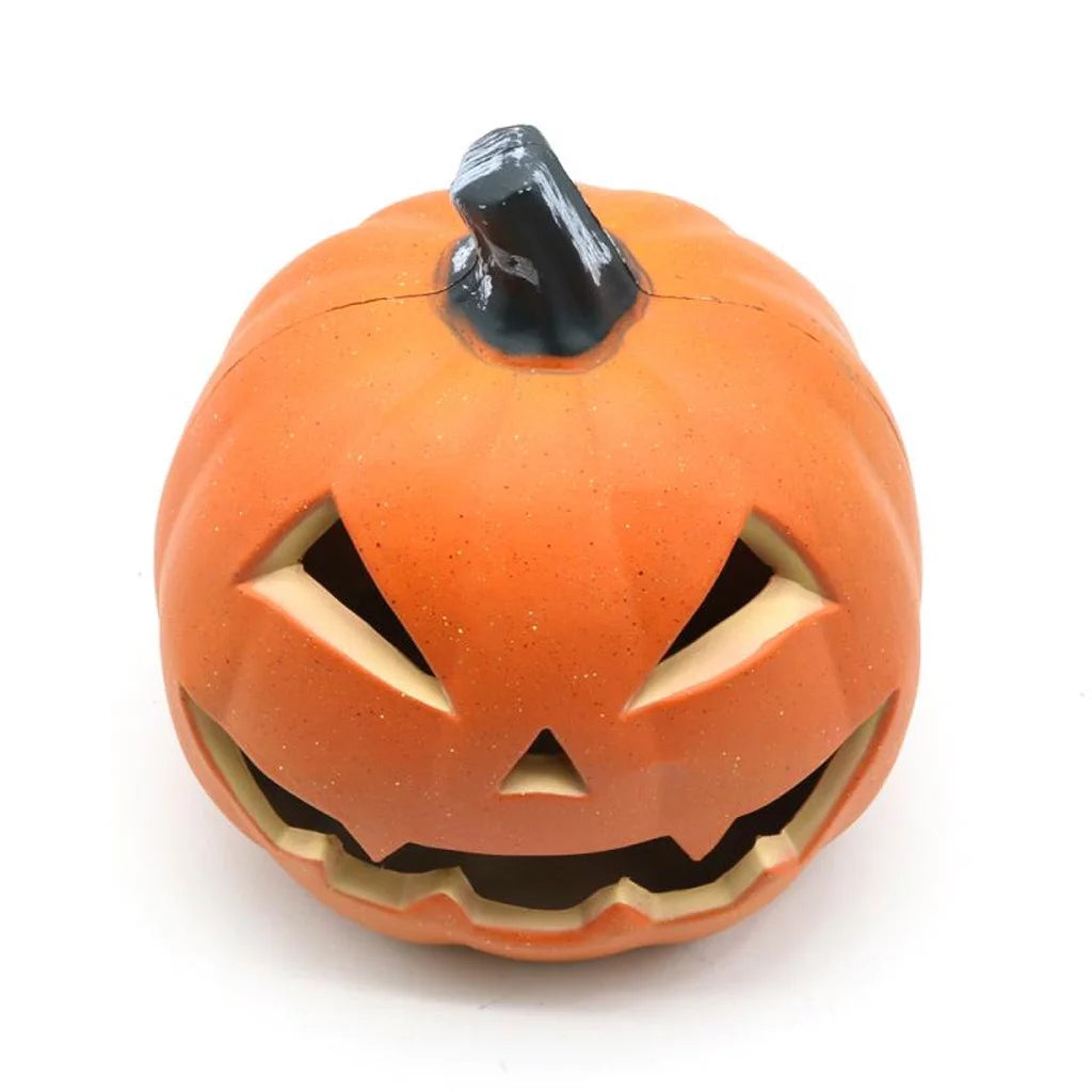 Halloween Pumpkin LED Light Lamp Creative Lantern Home Props Pumpkin Bar Horror Halloween Decorations Light up Pumpkin 3D Fall Resin Pumpkin Battery Operated Orange