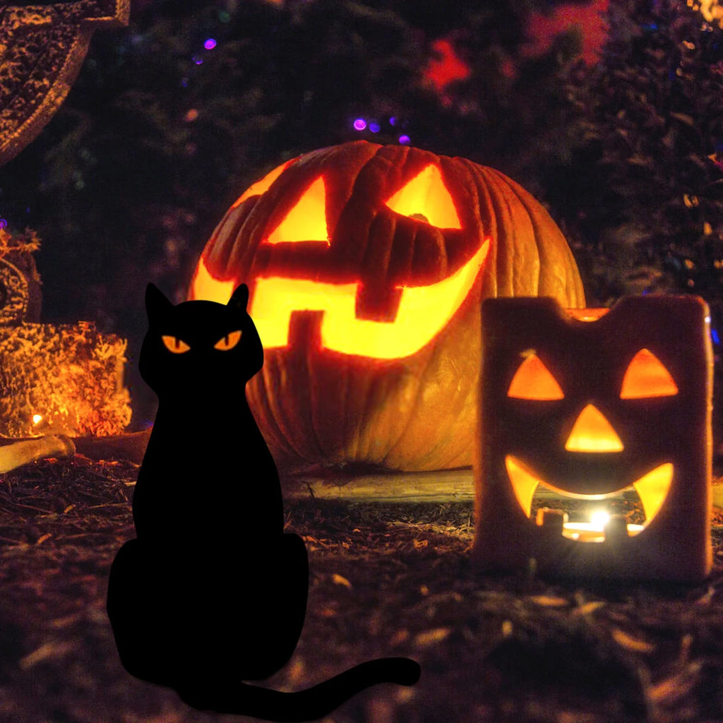Halloween Black Cat Yard Signs with Stake Cute Cat Halloween Decor Yard Stake Metal Halloween Outdoor Decorations Clearance