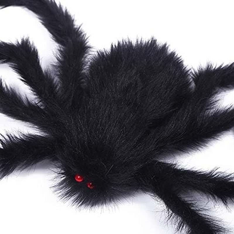 Halloween Giant Huge Spider, 4.1FT Large Foldable Spider Fake Hairy Spider Scary Decorations Halloween Spider Outdoor Yard