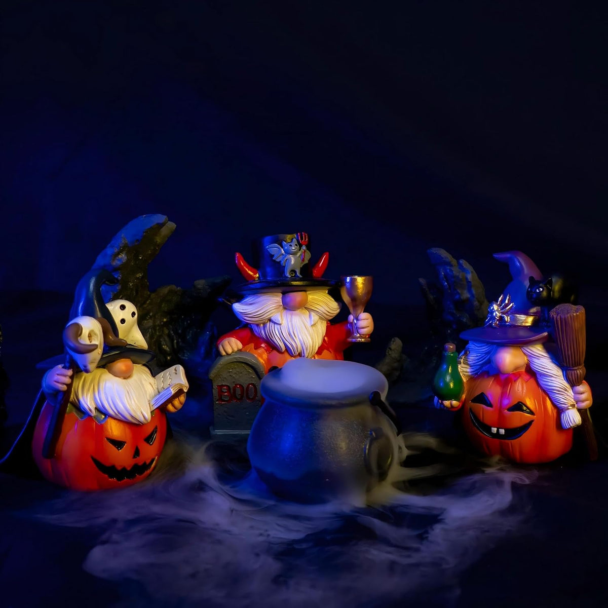 3-Piece Halloween Vampire Wizard Witch Gnomes | Home Decor