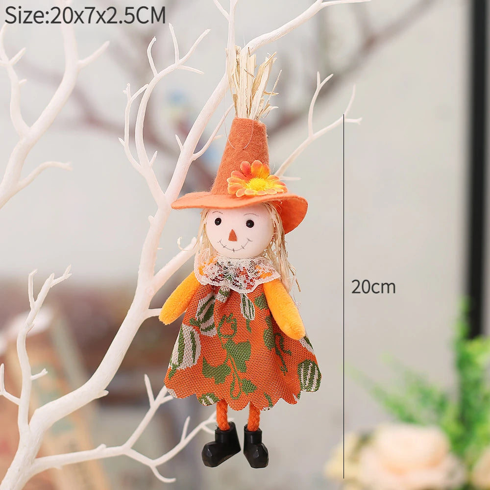 Halloween Decorations Doll Bar Decor Pumpkin Ghost Witch Pendant Scary Halloween Kids Gift Halloween Party Decoration for Home