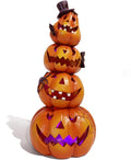 Halloween Pumpkin Decorations Indoor Halloween Decorations Clearance for Table/Halloween/Window/Present Box/Gift/Courtyard Corridor (Orange Stacked Pumpkins)