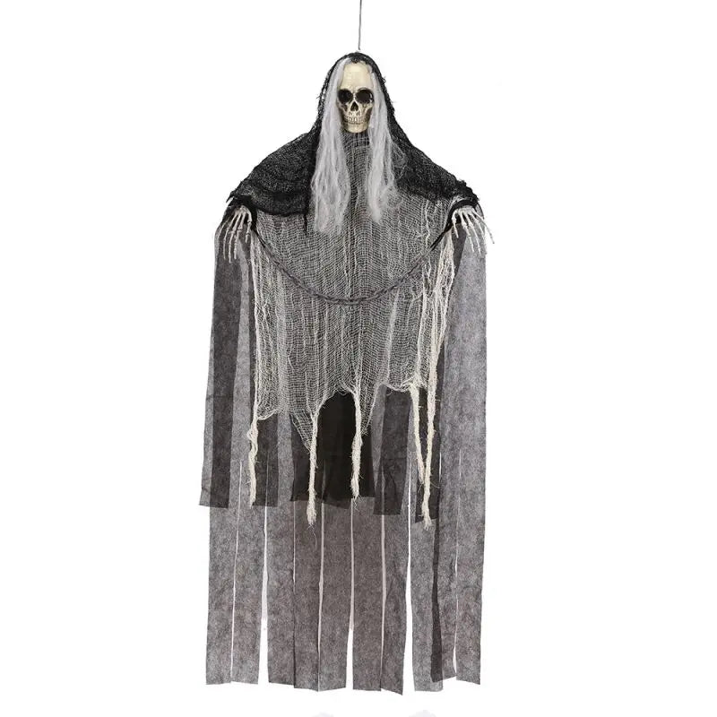 Hanging Halloween Skeletonghosts Decorations Grim Reapers for Halloween Outdoor Halloween Sound Control Light up Ghost