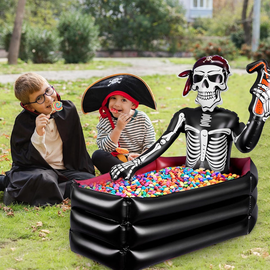 39 Inch Halloween Inflatable Decorations Skeleton Drink Cooler | Halloween Party Supplies for Indoor Outdoor Garden Lawn Yard Decorations
