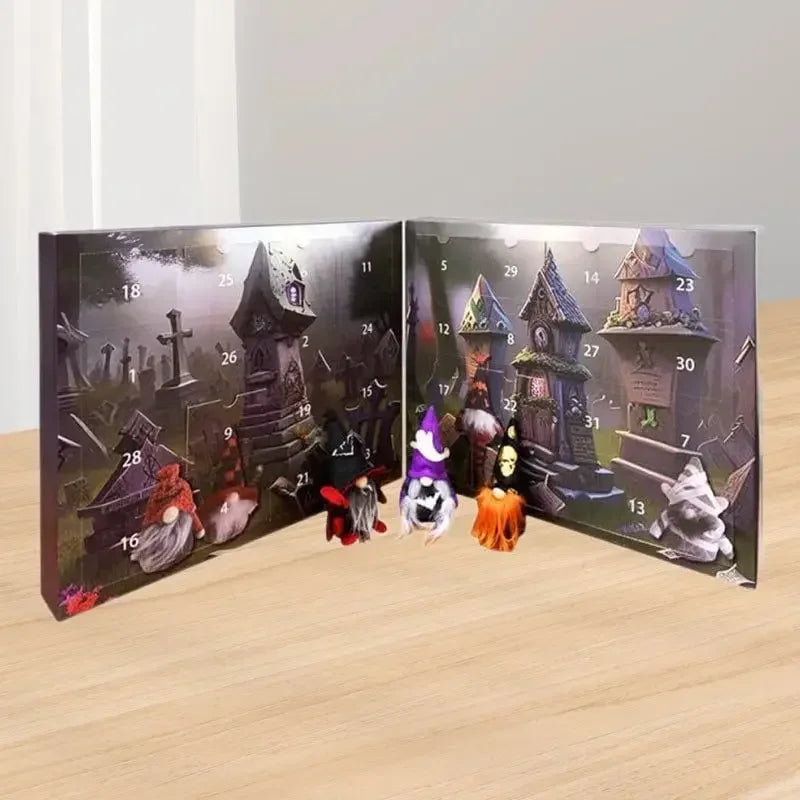 Halloween Advent Calendar Blind Box Mini Cartoon Halloween Countdown Calendar Halloween Gnome Countdown Advent Calendar