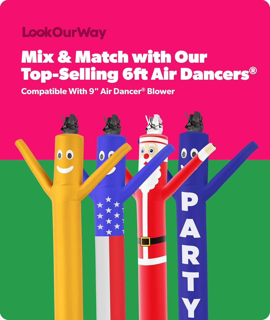 Halloween Air Dancers Inflatable Tube Man Set | 7Ft Skeleton Wacky Waving Inflatable with 12-Inch Blower | Outdoor Halloween Decorations & Halloween Blow Ups for Business or Yard Display
