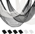 Creepy Cloth 6Pcs 30×72Inch Black Spooky Scary Gauze Decor Halloween Decorations for Party Indoor Outdoor (4Black + 2White)
