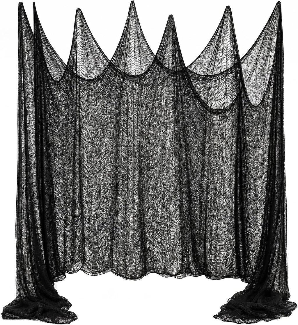 Halloween Creepy Cloth Black 80×400Inch - Halloween Decorations Clearance - Creepy Spooky Halloween Decorations Outdoor Indoor
